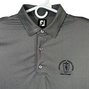 Footjoy FJ Golf Polo Shirt Men's‎ XXL Gray Cranberry Highlands Golf Embroidered